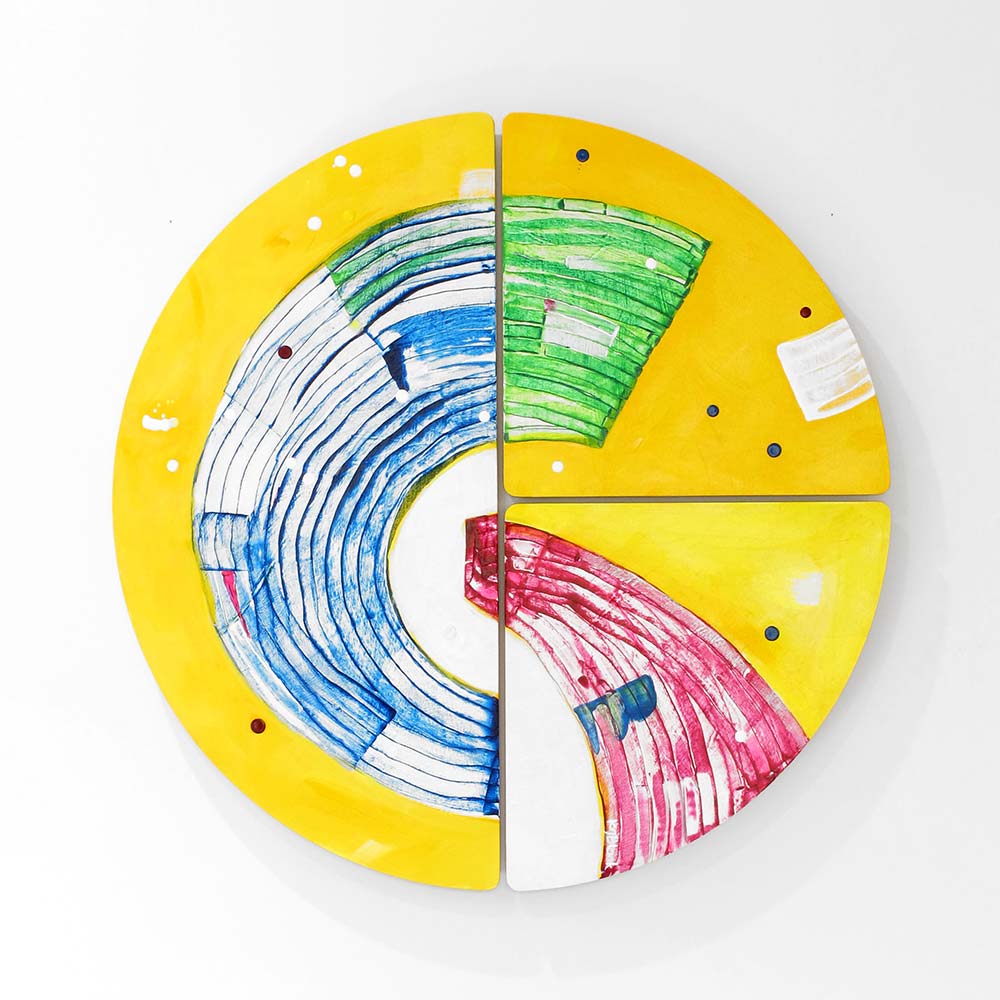 Round Contemporary Wall Art  NZ in vibrant colours